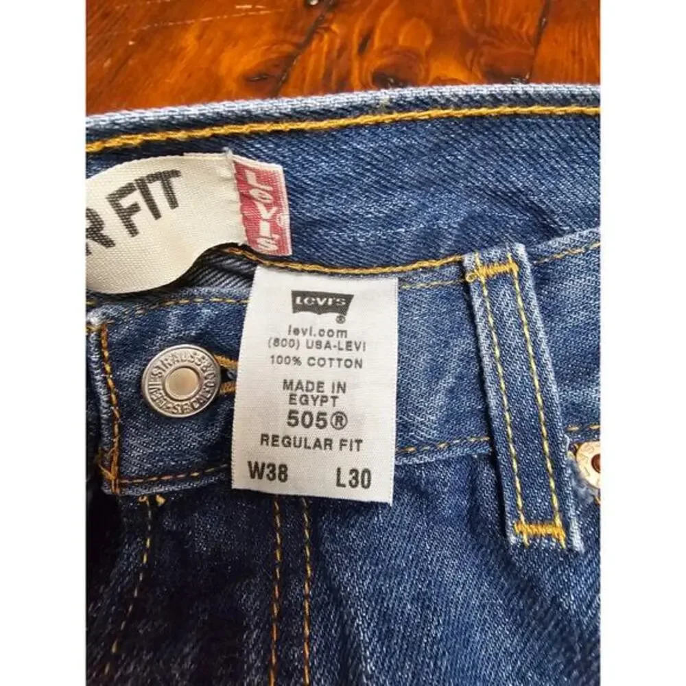 VINTAGE 2006 LEVIS 505 DENIM JEANS‎ REGULAR FIT 38X30 NEW WITH TAGS